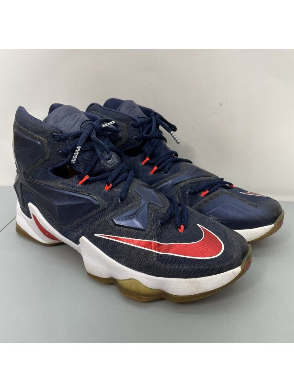 Nike LeBron 13 USA Sneakers Shoes Basketball Training Midnight Navy Blue Mens 12